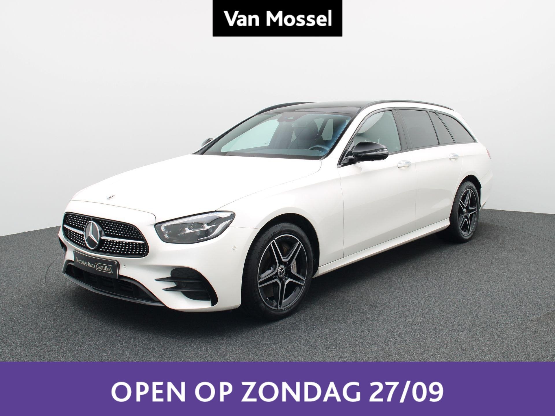 Mercedes-Benz E 300 e Estate AMG LINE + LEDER + PANO DAK + B, Auto's, Automaat, Dealer onderhouden, Gebruikt, 4 cilinders