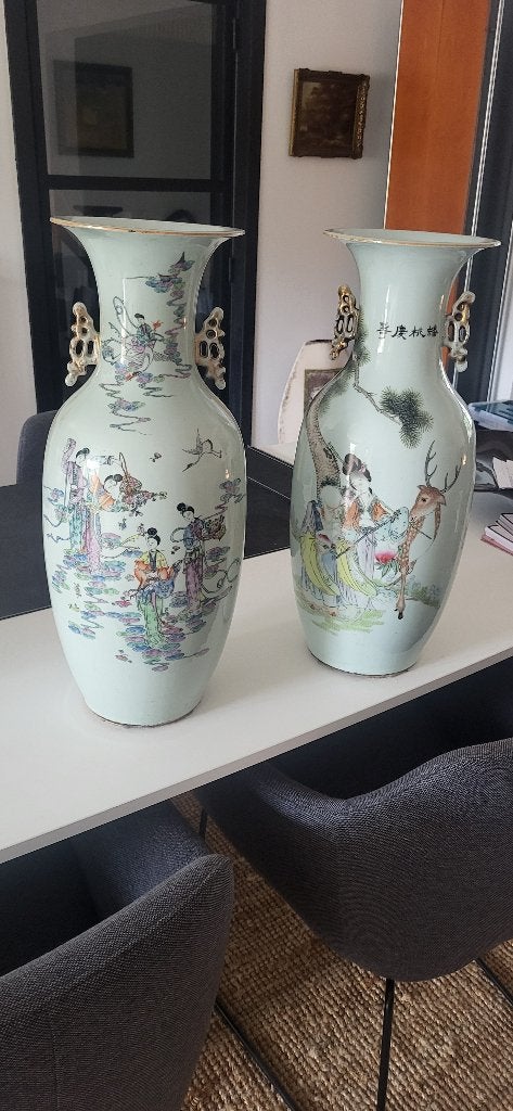 TE KOOP: 2 CHINESE VAZEN, Antiek en Kunst, Ophalen