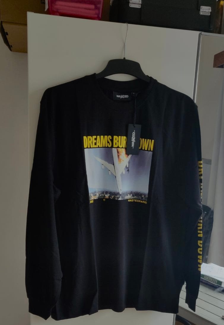 Manches longues Wasted Paris 'DreamsBurnDown' noires nouveau, Neuf, Taille 48/50 (M), Noir, Wasted Paris