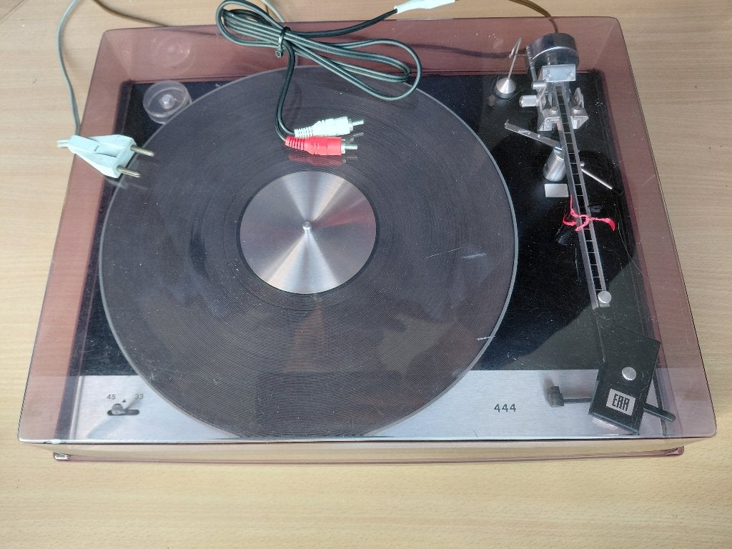 ERA 444 platenspeler, compleet met plexi kap en nieuwe cel, Audio, Tv en Foto, Platenspelers, Ophalen of Verzenden, Gebruikt, Platenspeler
