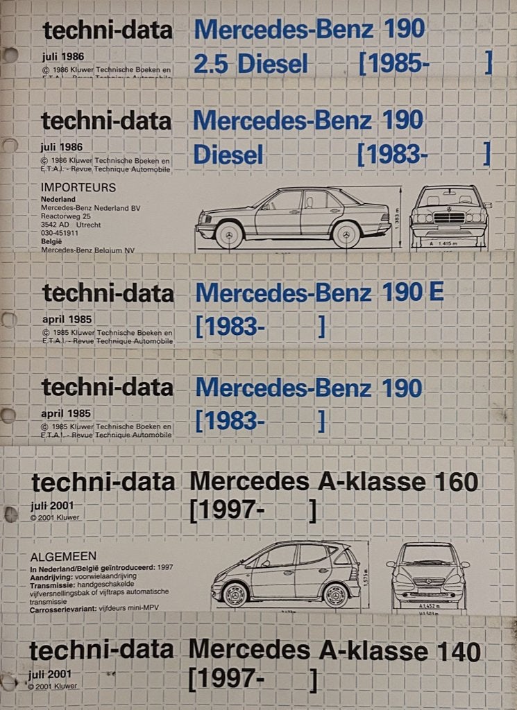 Mercedes  Techni-Data, Boeken, Ophalen, Gelezen, Mercedes