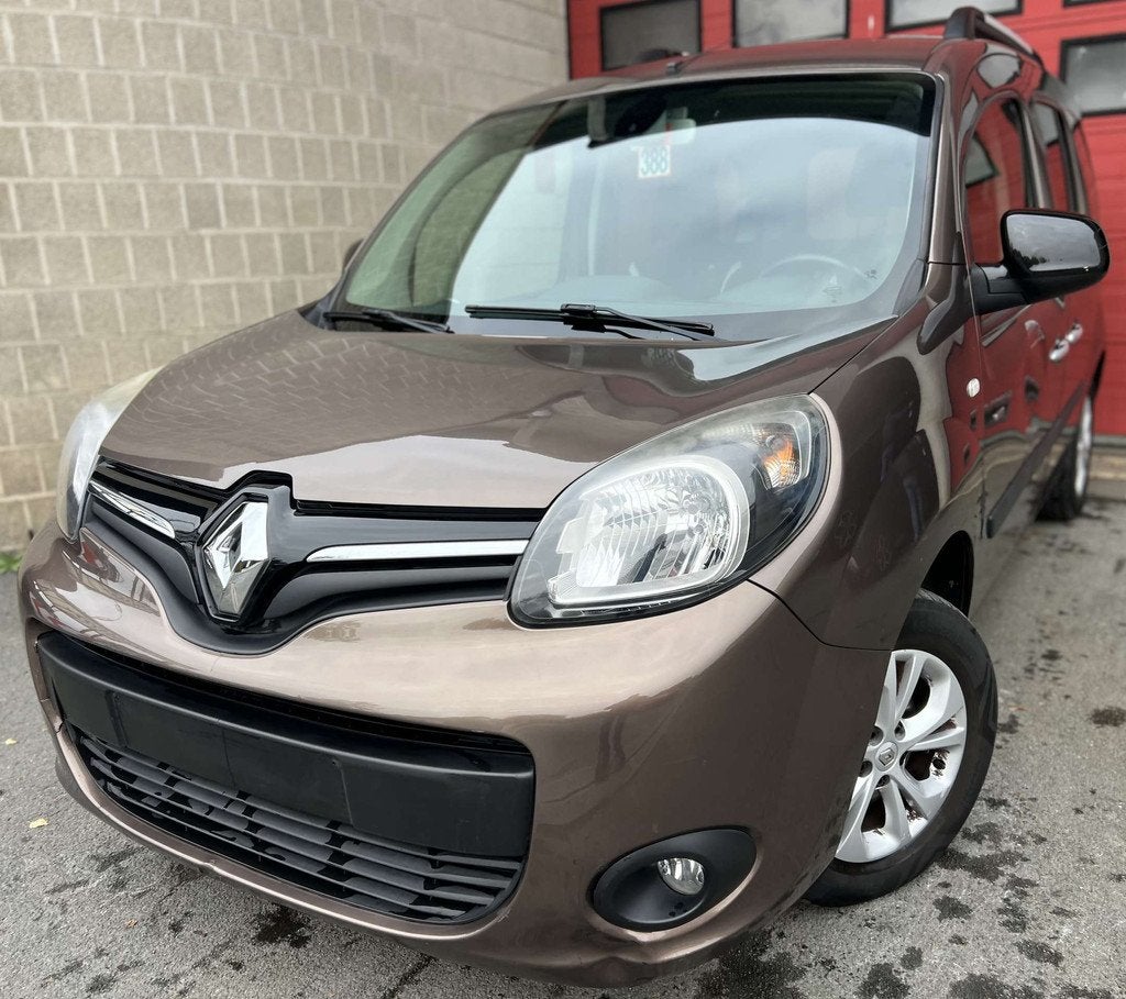 Renault Kangoo 1.2 TCe LIMITED + CLIM + NAVI + 5 PLACES, Auto's, Euro 6, 4 cilinders, Bruin, Bedrijf