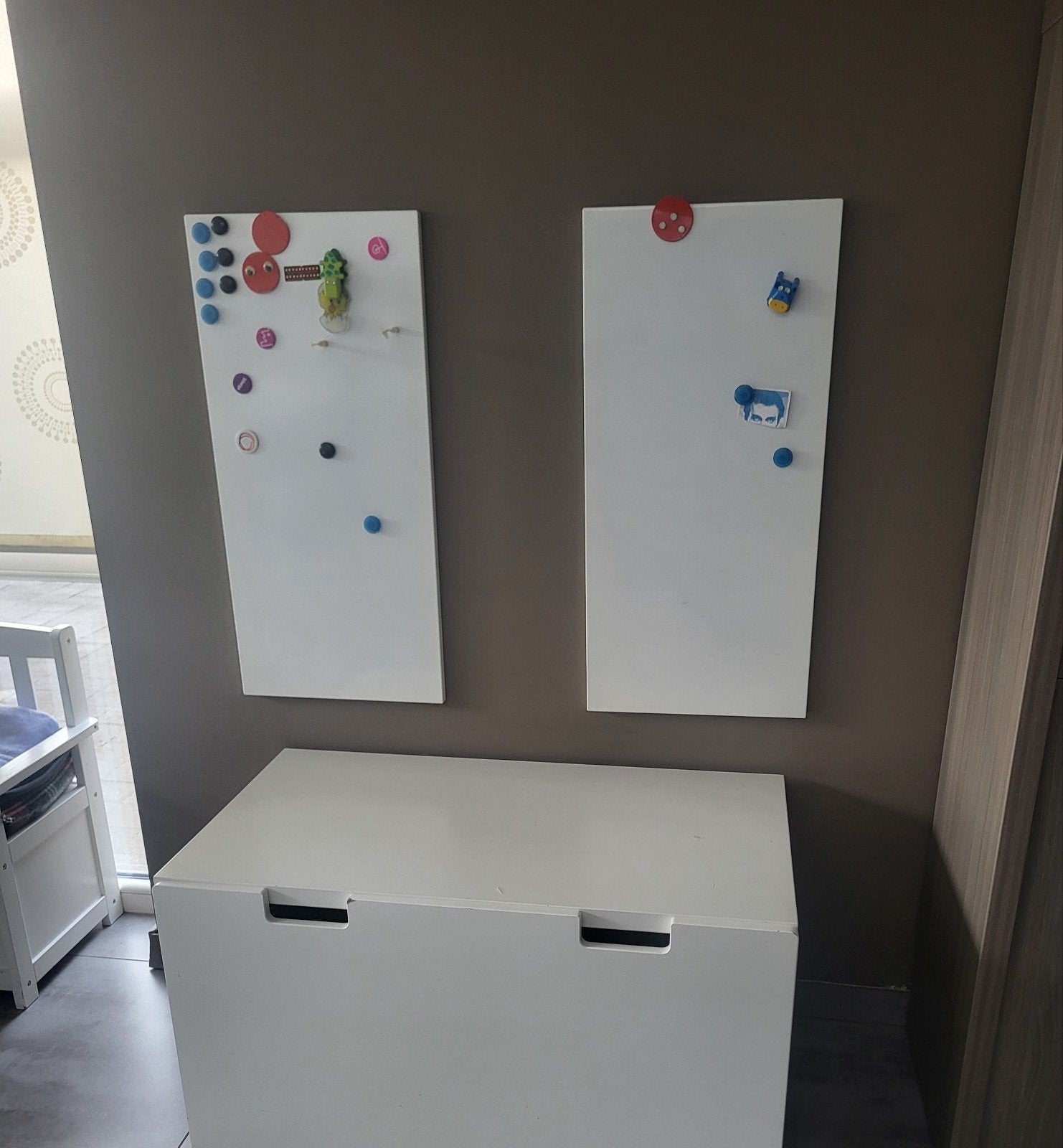 2x IKEA SPONTAN magneetbord
(wit, 37x78 cm)
2x IKEA SPONTAN, Huis en Inrichting, Ophalen of Verzenden, Magneetbord