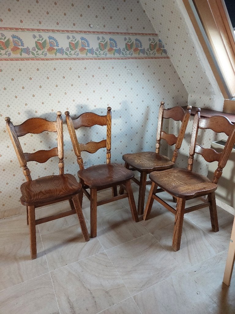 Stoelen, Ophalen, Zo goed als nieuw, Hout, Vier