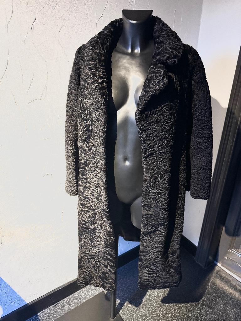 Astrakan gecentreerde vintage jas, Ophalen, Maat 38/40 (M)