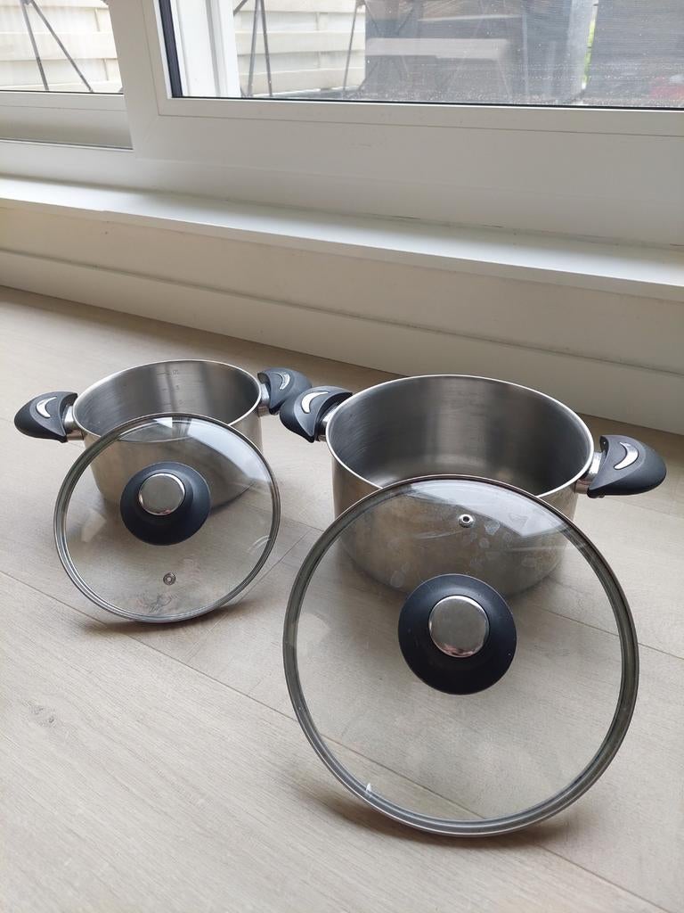 Set van 2 kookpotten inductie, Huis en Inrichting, Keuken | Potten en Pannen, Ophalen