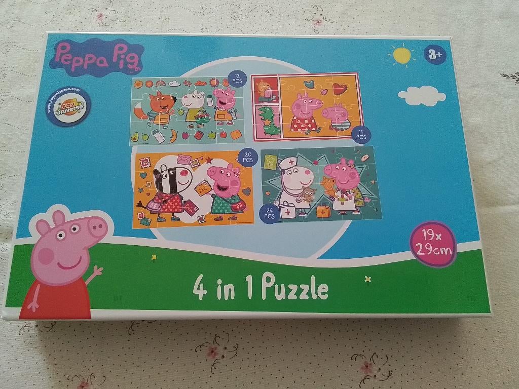 Peppa Pig puzzel 4 in 1 doos, Ophalen of Verzenden