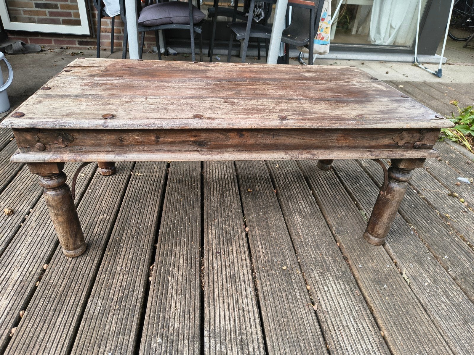 Indiase Salontafel, Jardin & Terrasse, Tables de jardin, Enlèvement, Utilisé, Rectangulaire, Bois