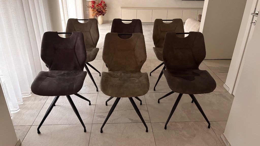Eetkamerstoelen, Huis en Inrichting, Stoelen, Ophalen, Overige materialen, Gebruikt, Grijs