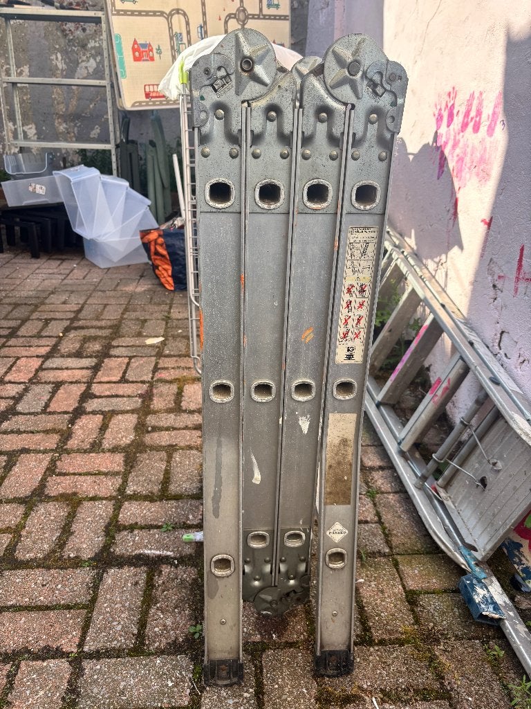 Plooiladder, Ophalen, Gebruikt