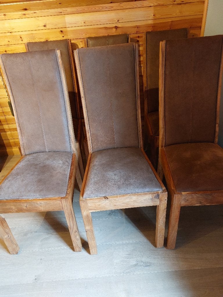 stoelen, Maison & Meubles, Chaises, Comme neuf, Brun, Enlèvement, Cinq, Six Chaises ou plus