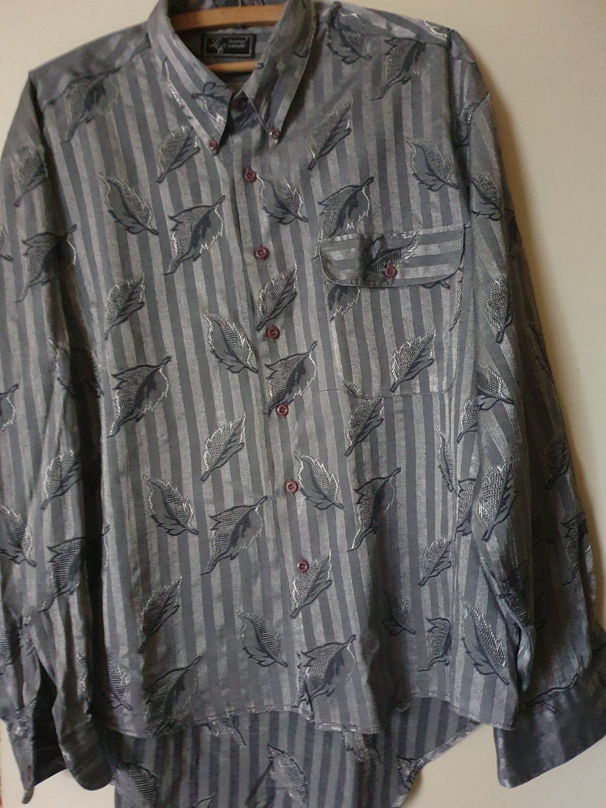 overhemd met lange mouwen maat 43/44, Kleding | Heren, Overhemden, Ophalen of Verzenden, Zo goed als nieuw, Grijs