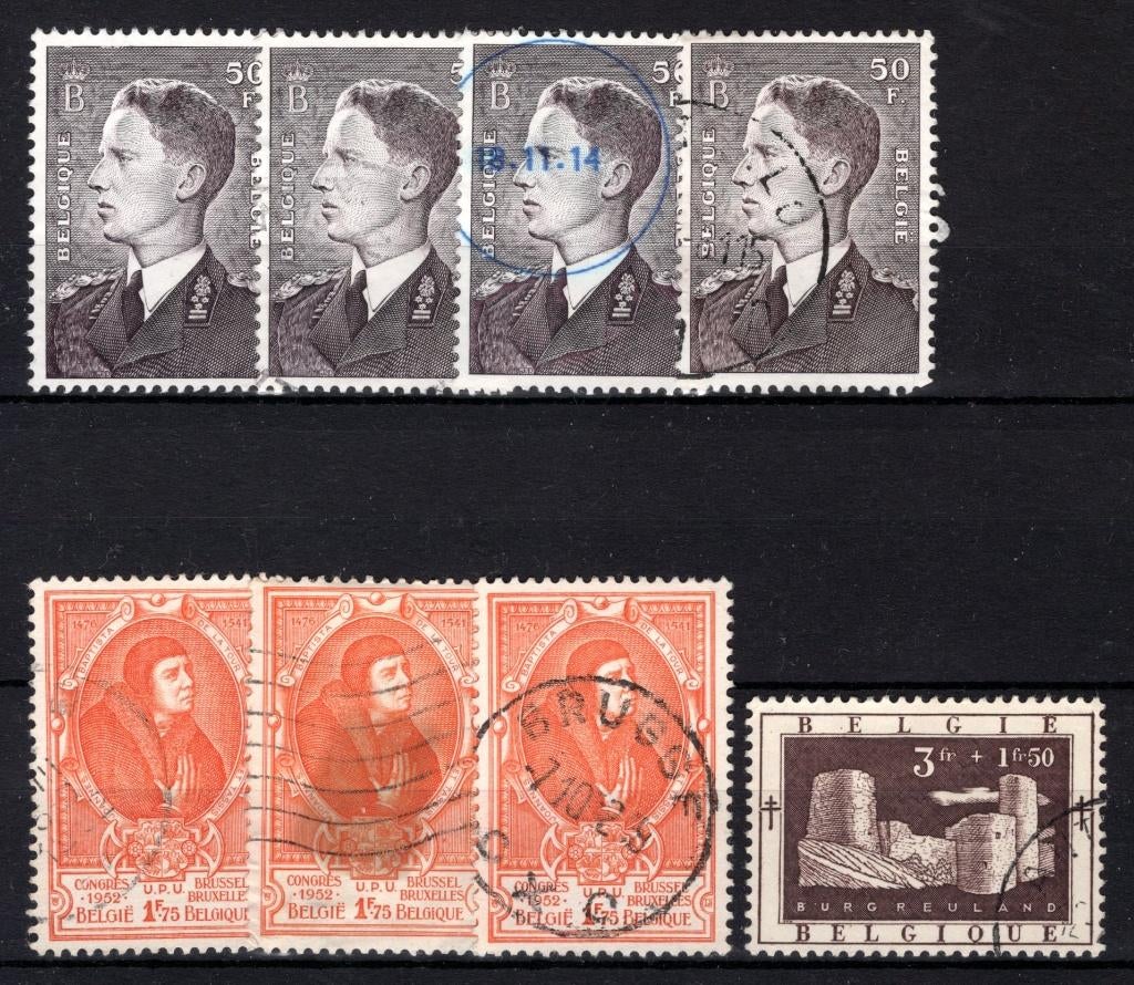Jaar 1952 gestempeld (879-905), Postzegels en Munten, Ophalen of Verzenden, Gestempeld, Gestempeld