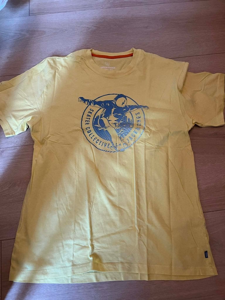 tshirt geel jack jones 176, Enfants & Bébés, Garçon, Enlèvement ou Envoi, Chemise ou À manches longues, Utilisé