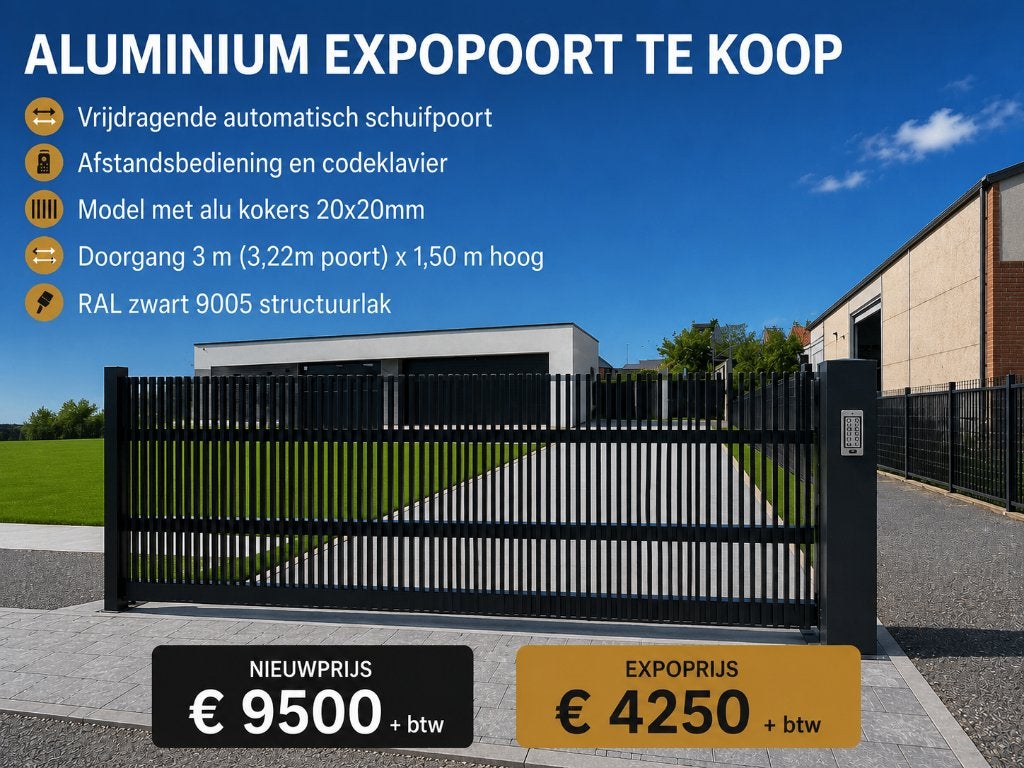 Aluminium poorten, Ophalen, Aluminium, Draaipoort
