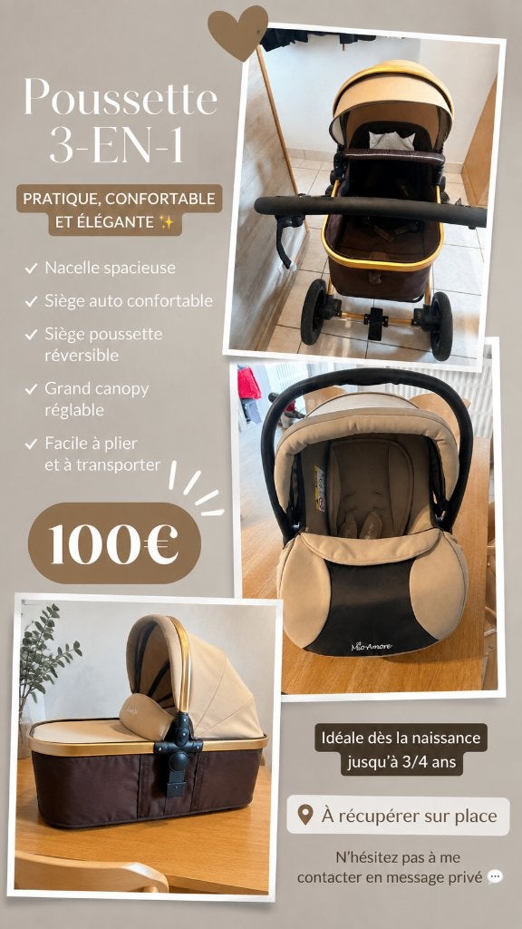 Poussette, Enlèvement, Comme neuf, Poussette