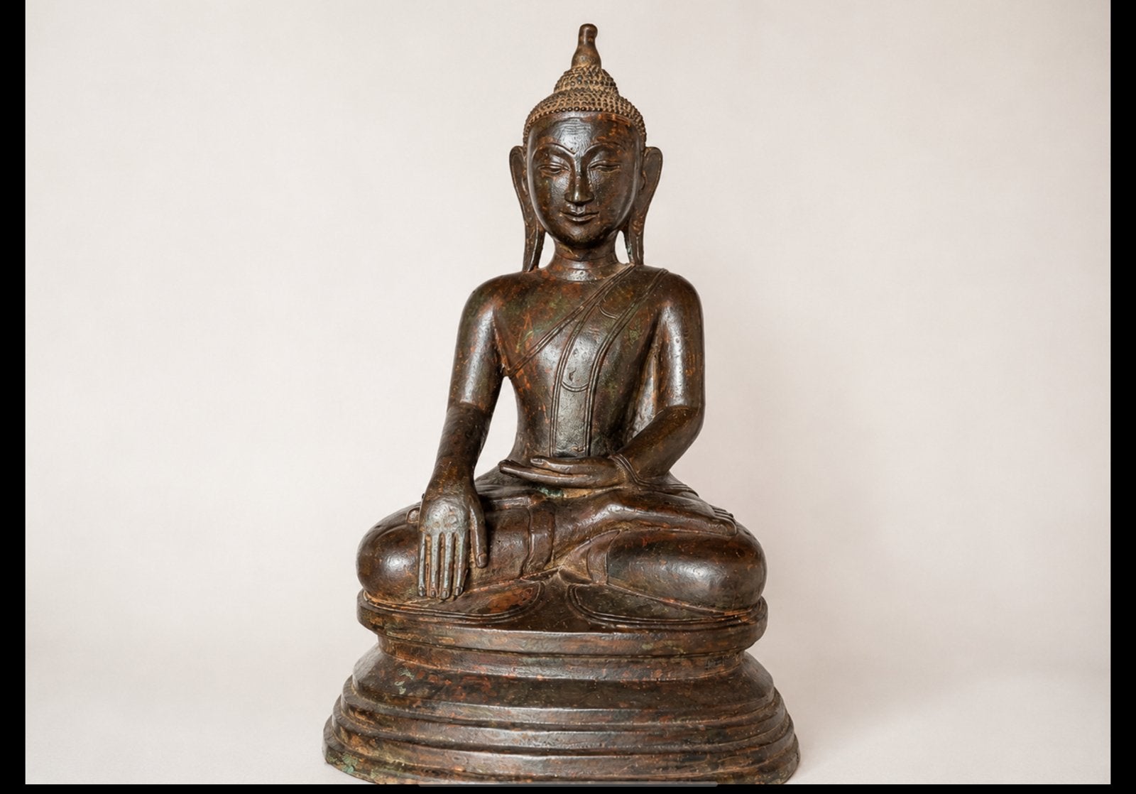 Bouddha ancien en bronze 50 cm H, Enlèvement, Bronze