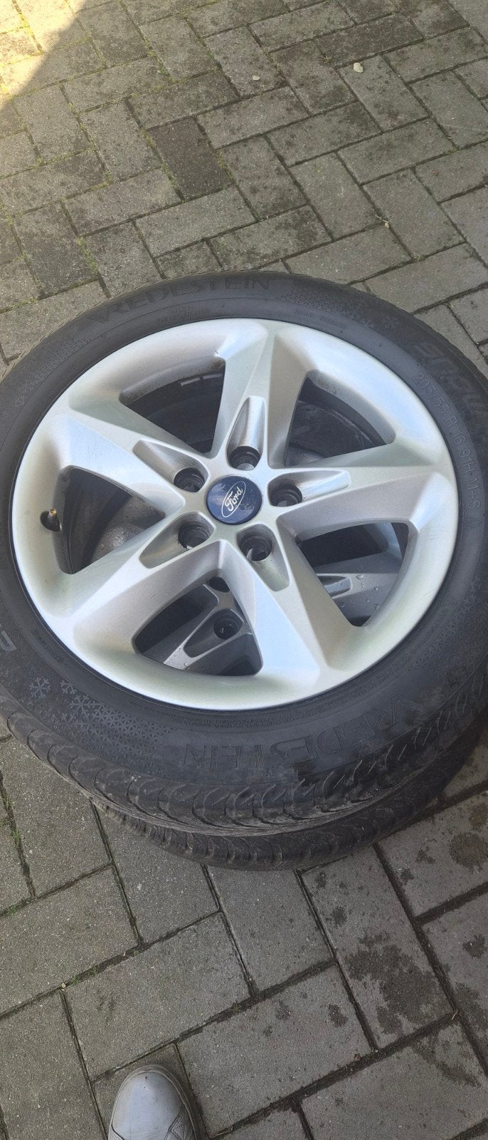 4 banden plus velgen ford, Auto-onderdelen, Ophalen, Gebruikt, 16 inch, Banden en Velgen