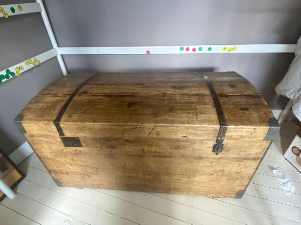 Coffre en bois, Ophalen, Gebruikt, 100 tot 150 cm, 50 tot 75 cm