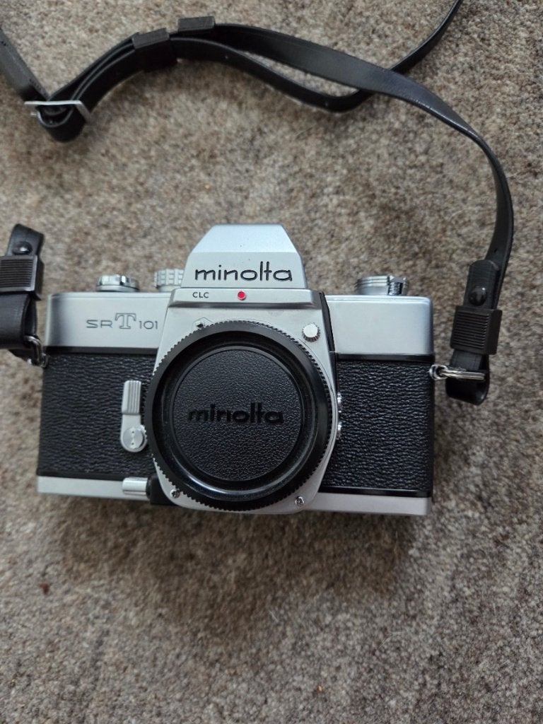 Minolta SR T 101, Audio, Tv en Foto, Ophalen, Gebruikt, Spiegelreflex, Minolta