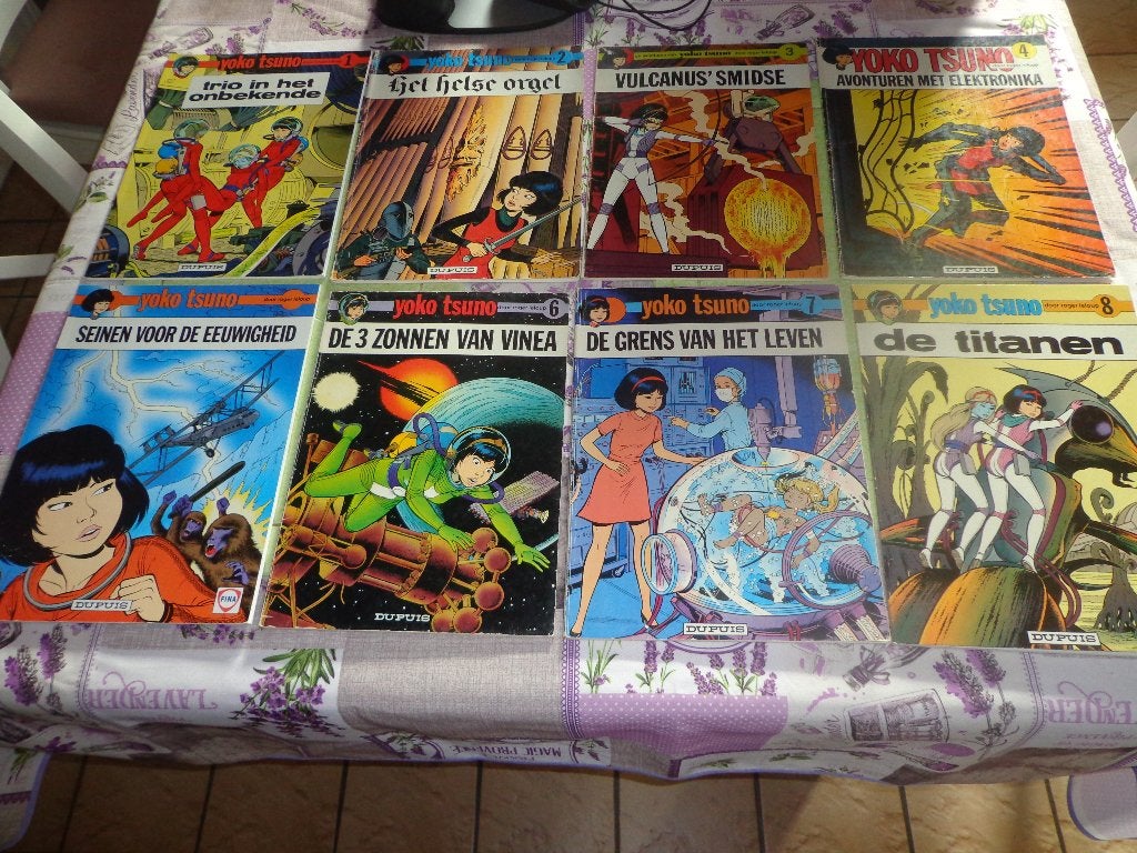31 stripverhalen Yoko Tsuno + grote planetenspel, Plusieurs BD, Enlèvement ou Envoi, Utilisé