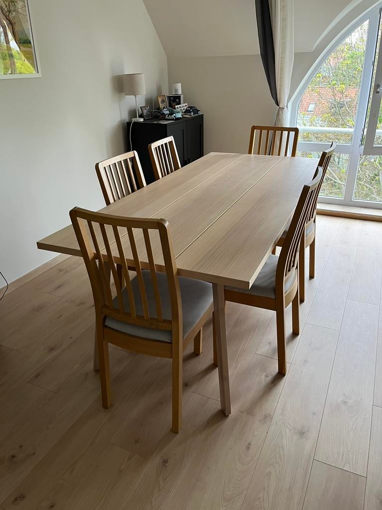 Table et 6 chaises, Maison & Meubles, Salles à manger complètes, Comme neuf, Enlèvement
