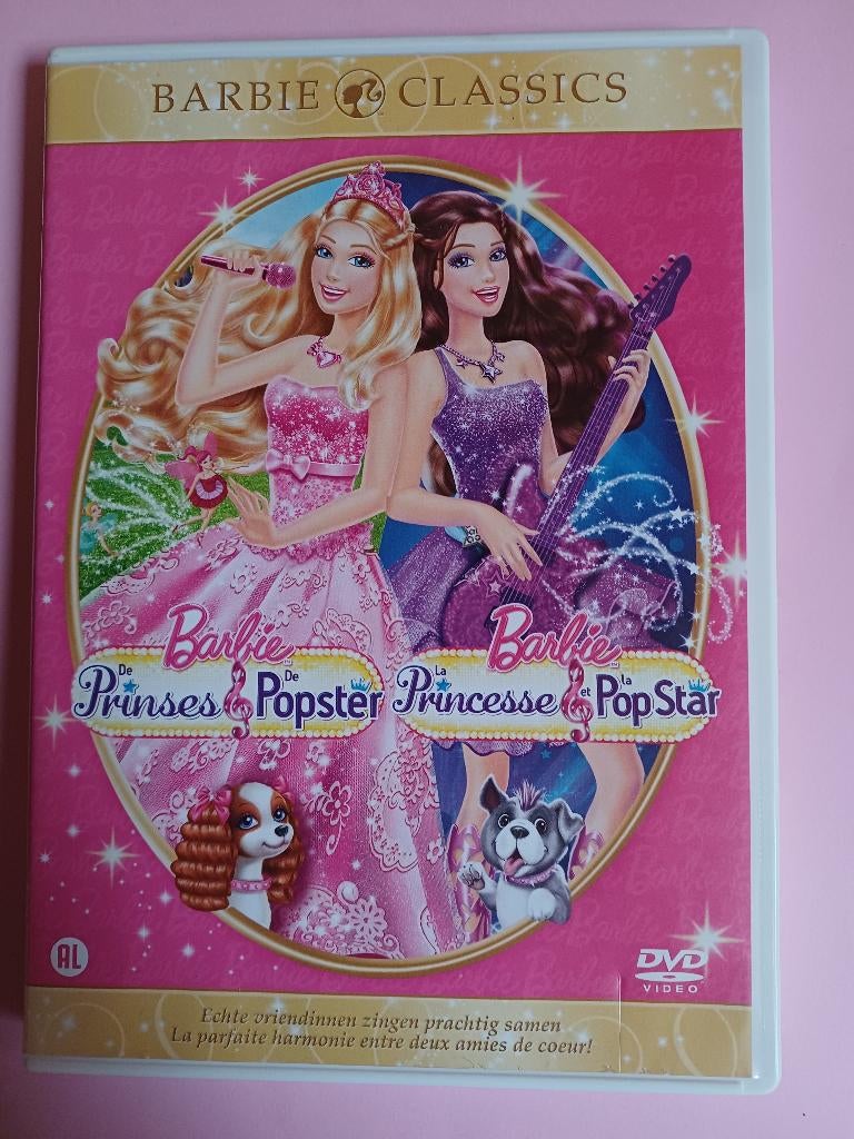 DVD Barbie De prinses en de popster, Cd's en Dvd's, Ophalen of Verzenden, Zo goed als nieuw