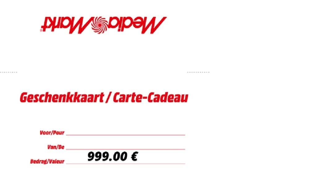 Carte-cadeau Mediamarkt, Une personne, Bon cadeau, Bon Dépôt ou Magasin