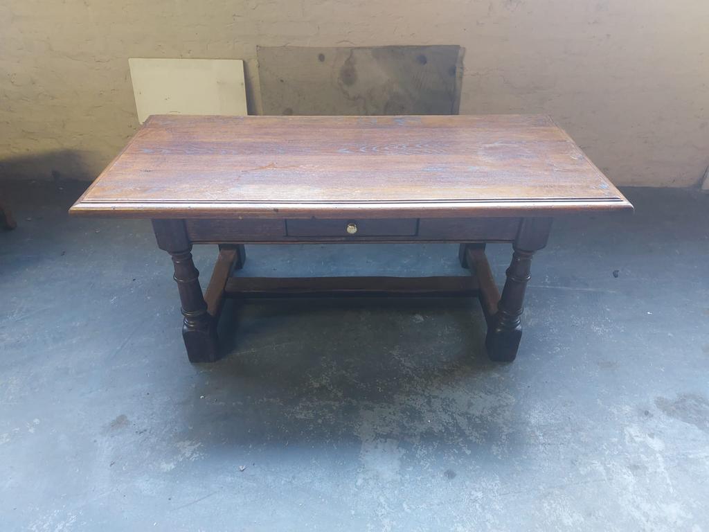 Table basse en bois massif (style rustique / traditionnel), Maison & Meubles, Enlèvement, Utilisé, Rectangulaire