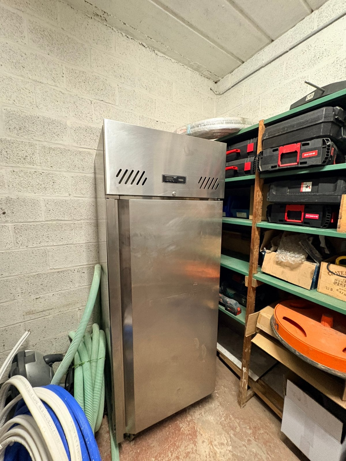 Inox koelkast frigo, Enlèvement, Utilisé, Refroidissement et Congélation