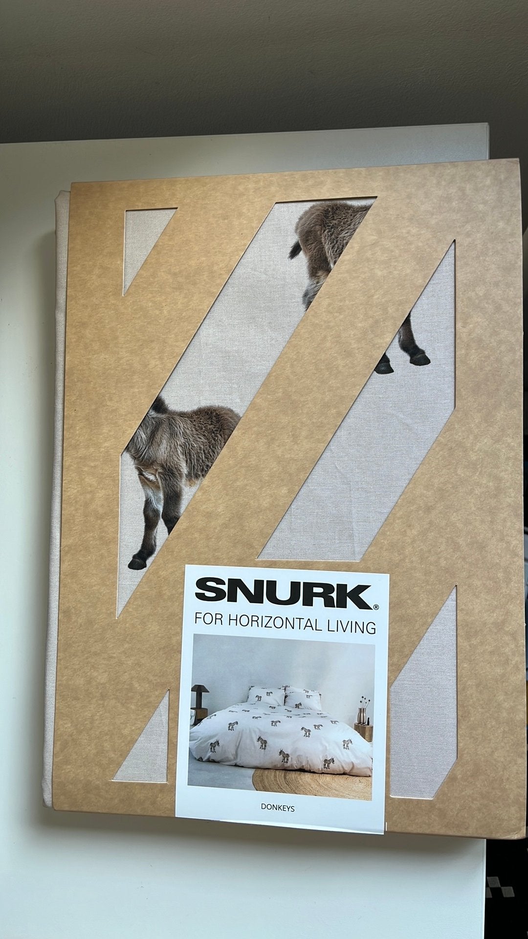 SNURK 1 persoons dekbed overtrek: nieuw, Jongetje of Meisje, Beige, Nieuw, Ophalen of Verzenden