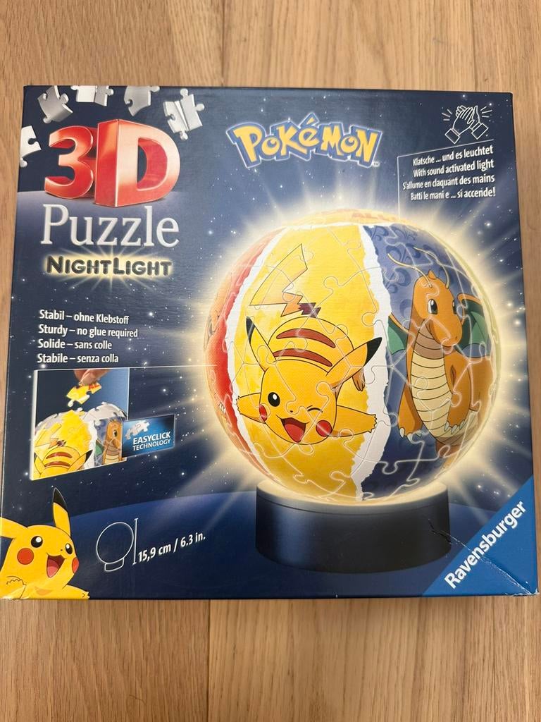 Pokemon 3D puzzel- nachtlamp, Ophalen, Zo goed als nieuw
