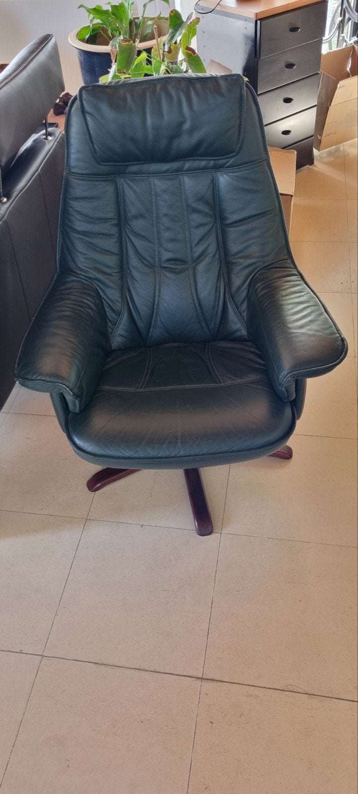 Zetel donker groen, relax, draaiend, Maison & Meubles, Fauteuils, Enlèvement