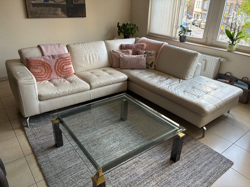 Salon, Huis en Inrichting, Ophalen, Gebruikt, Hoekbank, Leer