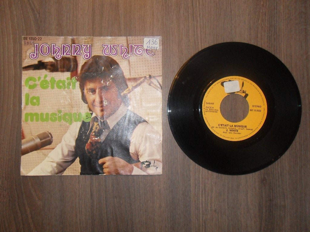 Johnny White - C'était la musique, Ophalen of Verzenden, Gebruikt, 7 inch, Levenslied of Smartlap