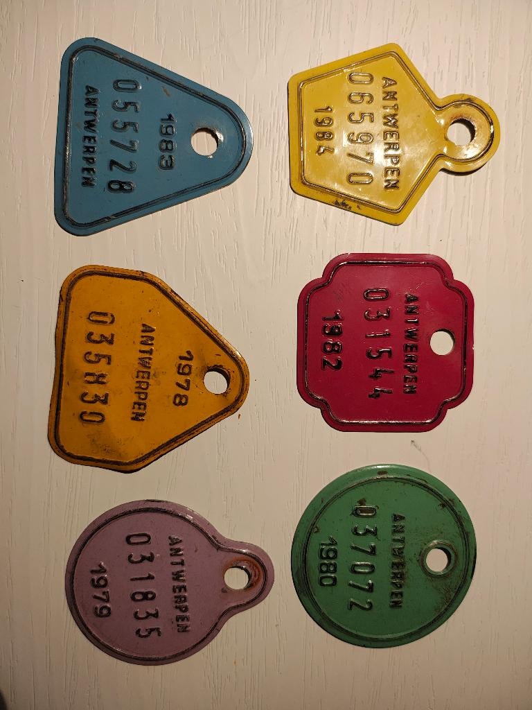 Fietsplaten, Verzamelen, Retro, Ophalen of Verzenden, Overige typen