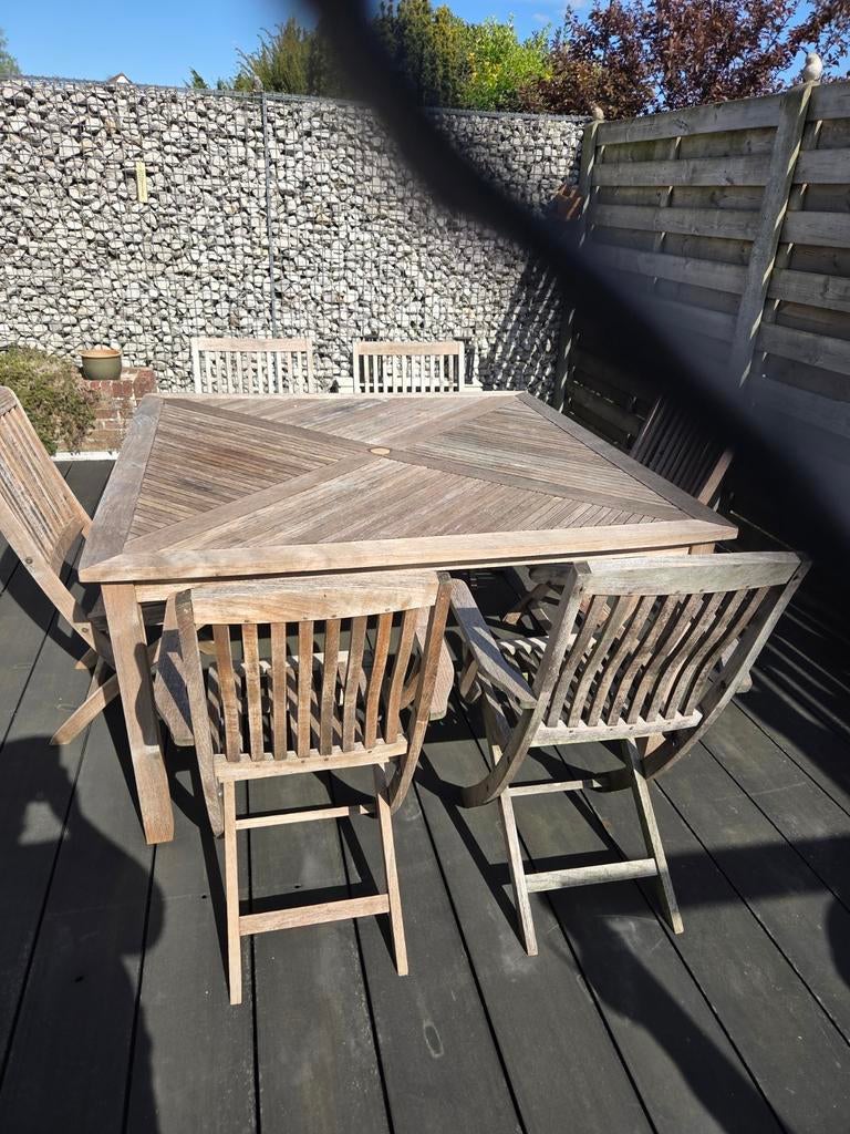Tuinset teak, Tuin en Terras, Tuinsets en Loungesets, Ophalen, Tuinset