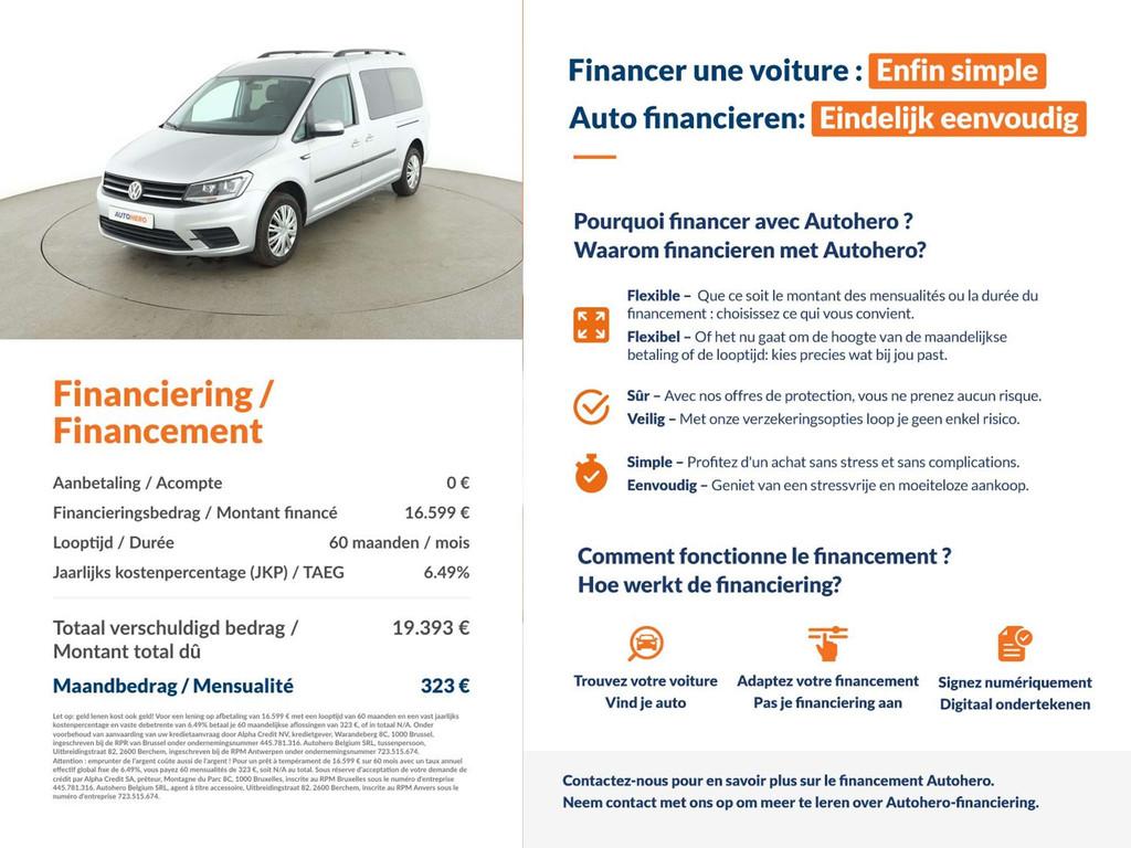 Volkswagen Caddy 2.0 TDI Maxi Trendline BlueMotion, Auto's, Volkswagen, Voorwielaandrijving, Gebruikt, LED verlichting, Leder
