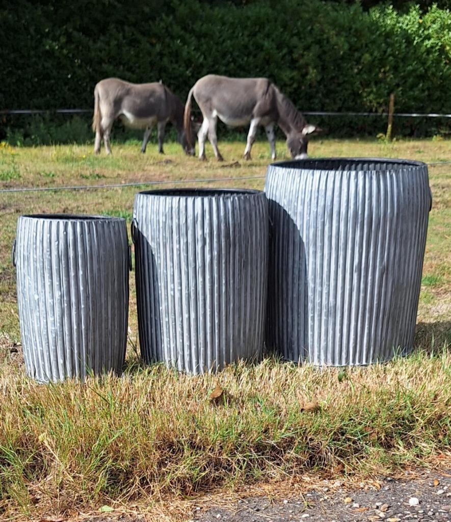 Zinken ton, dolly tub, bucket barrel decoratief in huis/tuin, Ophalen of Verzenden