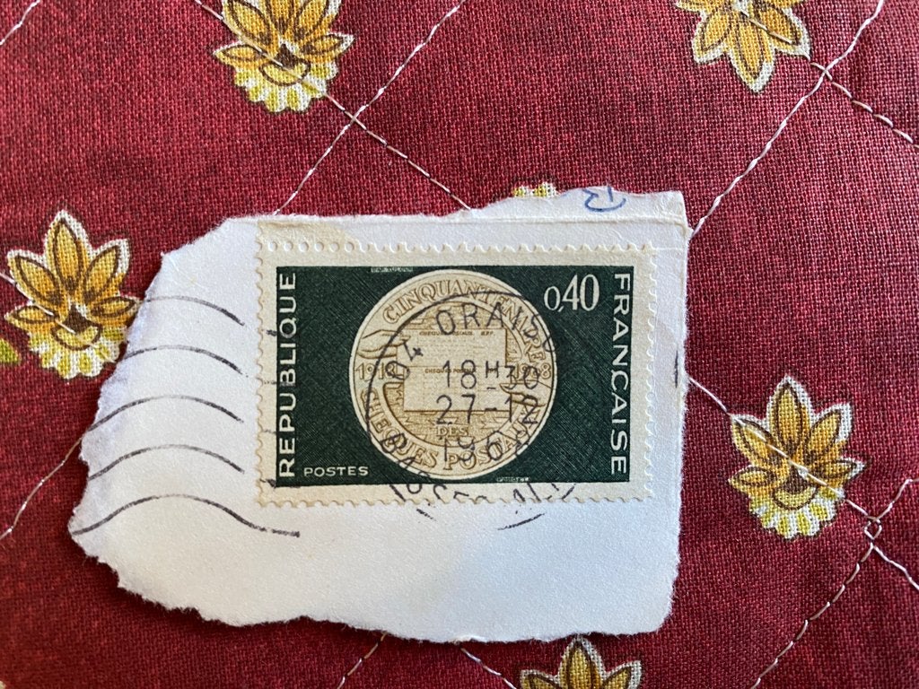 Timbre France Cinquantenaire des Comptes courants postaux, Envoi, Affranchi