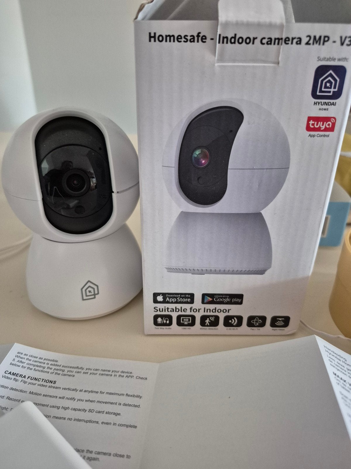 Beveiligings camera homesafe, TV, Hi-fi & Vidéo, Caméras de surveillance, Enlèvement, Neuf, Caméra d'intérieur