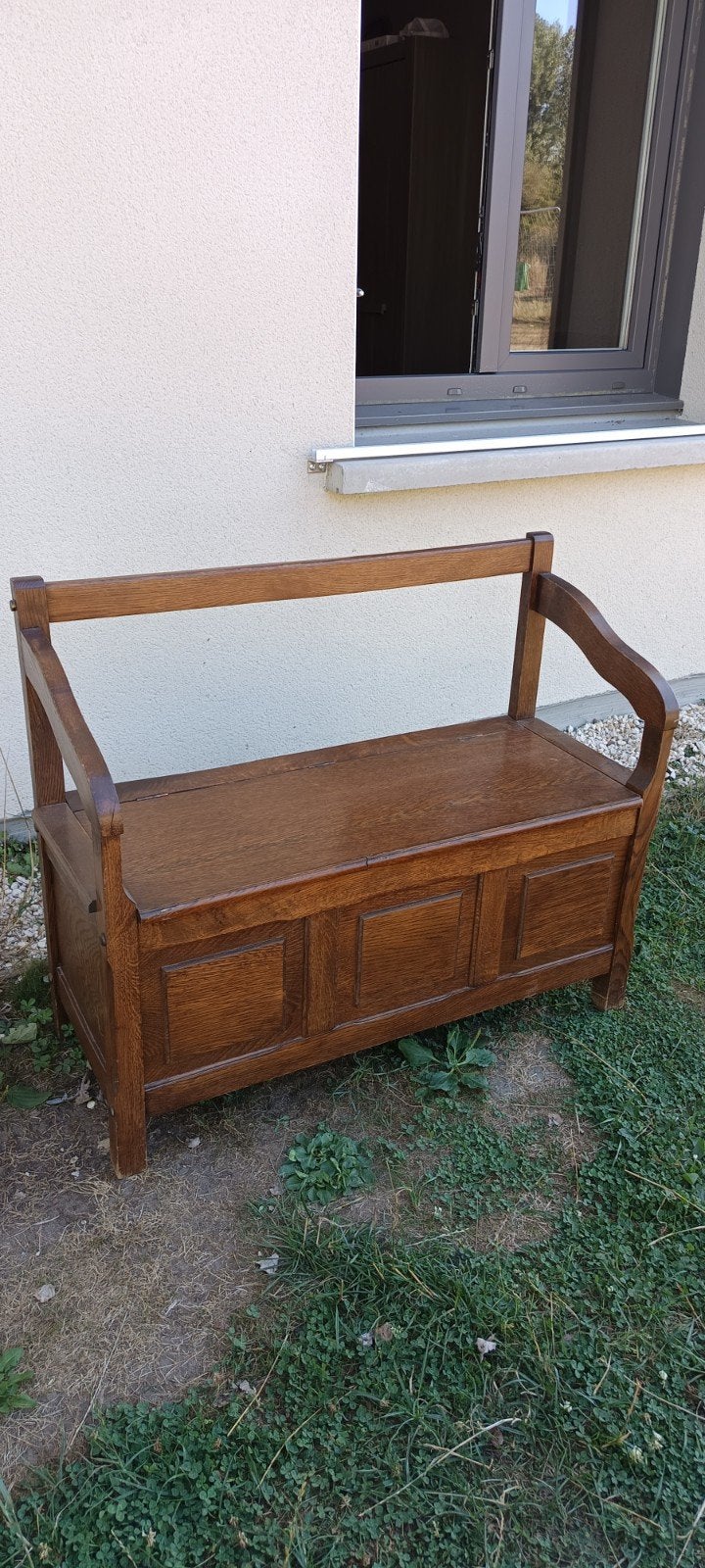 Banc coffre en bois massif, Maison & Meubles