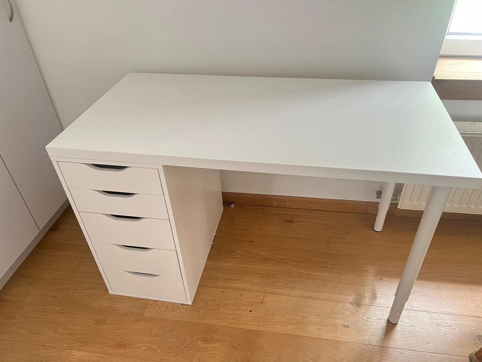 Bureau Ikea Alex, Huis en Inrichting, Bureaus, Gebruikt, Overige typen, IKEA, Modern, Wit, Demontabel, Met lades, Opbergruimte