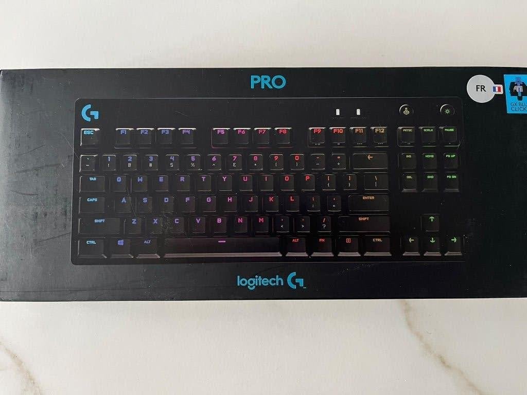Logitech G PRO keyboard/Toetsenbord – AZERTY FR – GX Blue, Computers en Software, Gebruikt, Logitech, Azerty, Ophalen of Verzenden