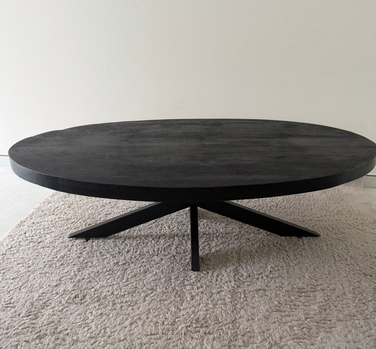 Salontafel zwart, Ophalen, Zo goed als nieuw, Ovaal