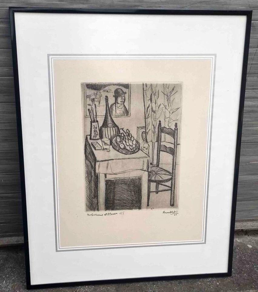 Eau forte signe Théo humblet, Ophalen of Verzenden