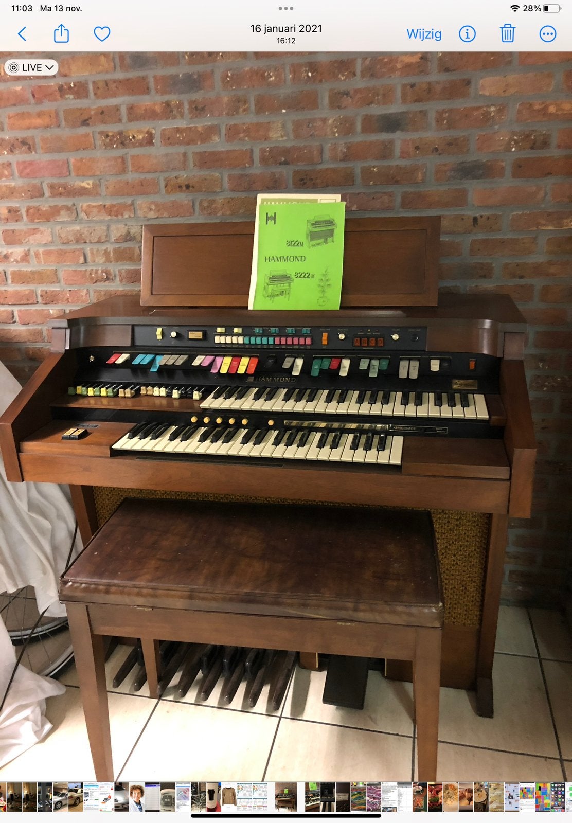Hammond orgel, Muziek en Instrumenten, Orgels, Ophalen, Gebruikt, 2 klavieren, Hammondorgel