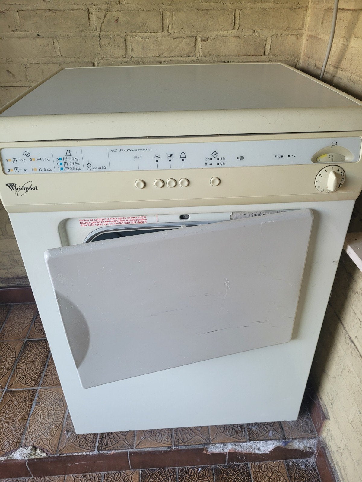 droogkast Whirlpool in goede staat. Met afvoer, Elektronische apparatuur, Ophalen