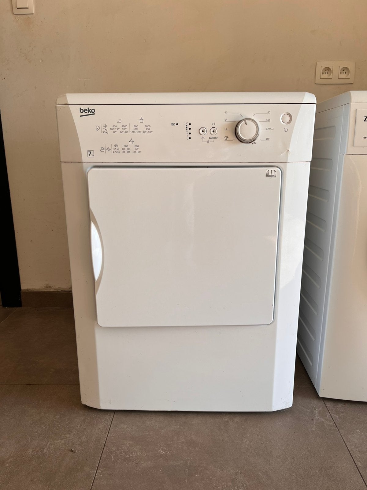 Droogkast Beko, Elektronische apparatuur, 6 tot 8 kg, Ophalen, Gebruikt, Luchtafvoer