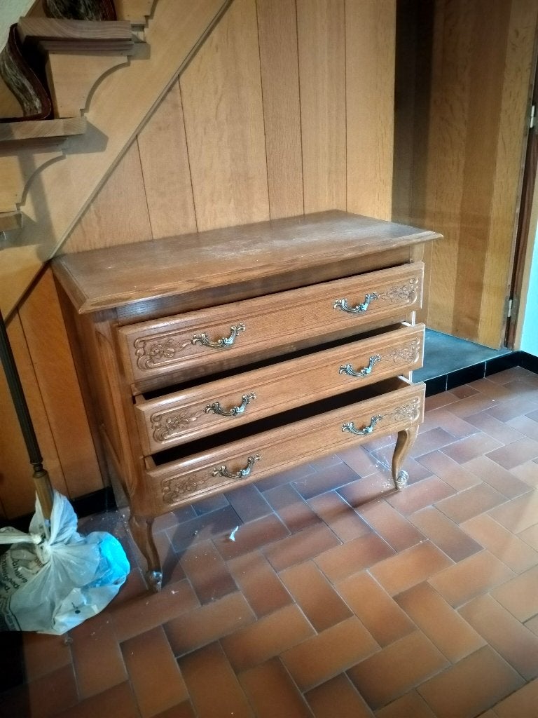 Houten ladekastje, Huis en Inrichting, Ophalen, Gebruikt, 50 tot 100 cm, 3 of 4 laden